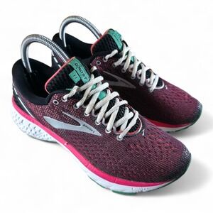Brooks Ghost 11 Women's Size 8 B Running Shoes Sneakers Pink Black 1202771B017